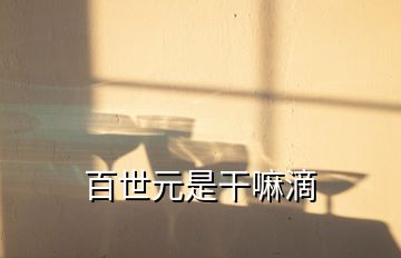 百世元是干嘛滴