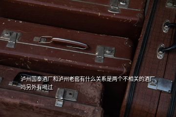 瀘州國(guó)泰酒廠和瀘州老窖有什么關(guān)系是兩個(gè)不相關(guān)的酒廠嗎另外有喝過(guò)