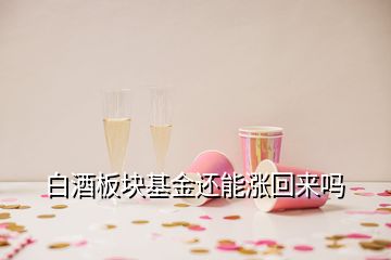 白酒板塊基金還能漲回來嗎