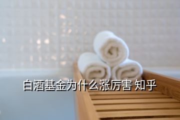 白酒基金為什么漲厲害 知乎