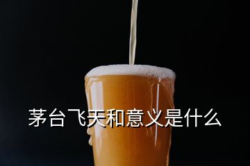 茅臺飛天和意義是什么