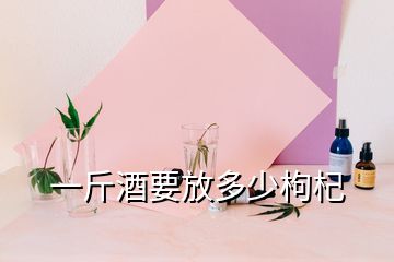 一斤酒要放多少枸杞