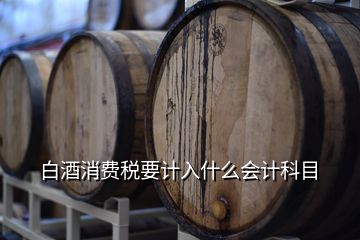 白酒消費稅要計入什么會計科目