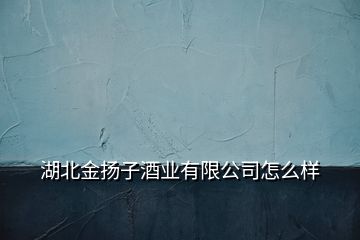 湖北金揚子酒業(yè)有限公司怎么樣