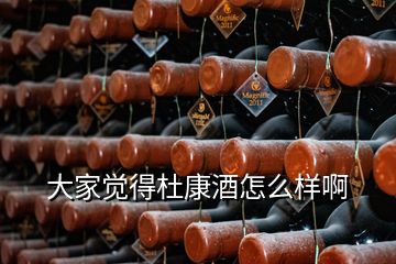 大家覺(jué)得杜康酒怎么樣啊