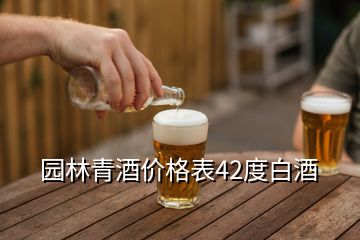 園林青酒價格表42度白酒