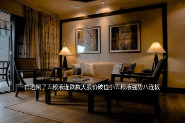 白酒倒了五糧液連跌數(shù)天股價破位小五糧液強勢八連板
