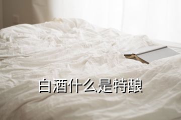 白酒什么是特釀