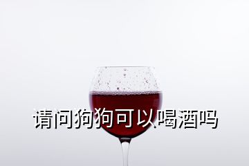 請問狗狗可以喝酒嗎