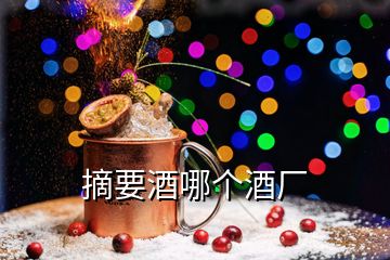 摘要酒哪個(gè)酒廠