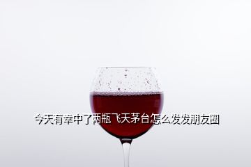 今天有幸中了兩瓶飛天茅臺(tái)怎么發(fā)發(fā)朋友圈