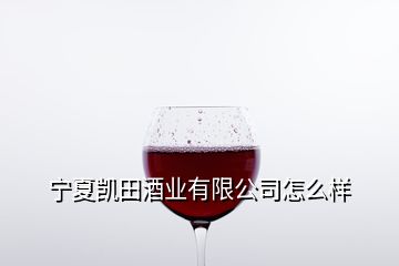 寧夏凱田酒業(yè)有限公司怎么樣