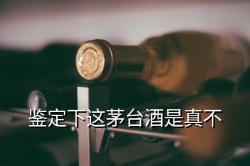 鑒定下這茅臺(tái)酒是真不