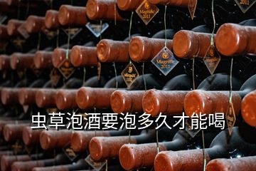 蟲草泡酒要泡多久才能喝