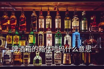 啤酒箱的箱體噴碼什么意思