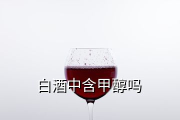 白酒中含甲醇嗎