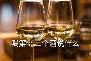 喝第十二個酒說什么