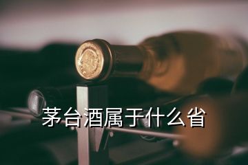 茅臺(tái)酒屬于什么省