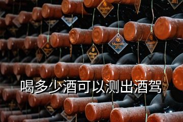 喝多少酒可以測出酒駕