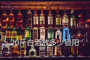 20斤白酒放多少鎖陽