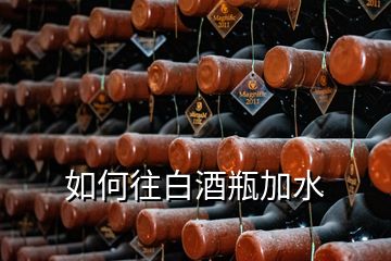 如何往白酒瓶加水