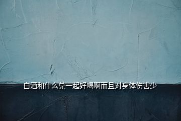 白酒和什么兌一起好喝啊而且對身體傷害少