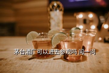 茅臺酒廠可以進去參觀嗎 問一問