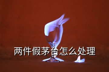 兩件假茅臺怎么處理