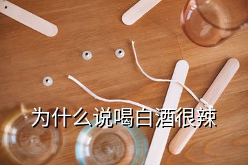 為什么說喝白酒很辣