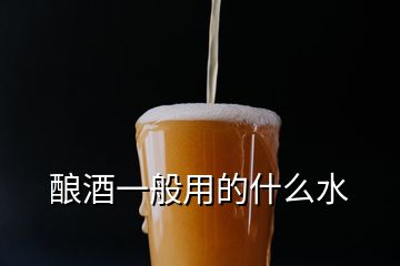 釀酒一般用的什么水