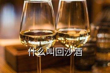 什么叫回沙酒