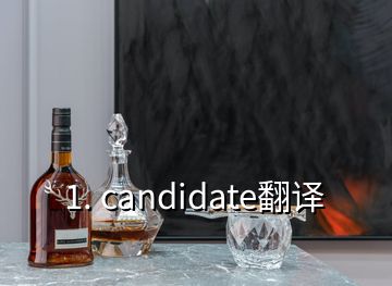 1. candidate翻譯