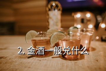 2. 金酒一般兌什么