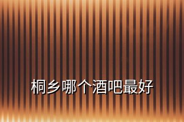 桐鄉(xiāng)哪個(gè)酒吧最好