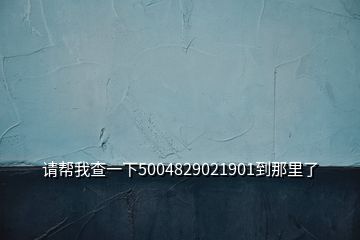 請幫我查一下5004829021901到那里了