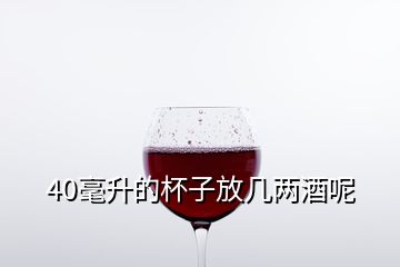 40毫升的杯子放幾兩酒呢