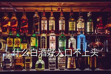 什么白酒好入口不上頭