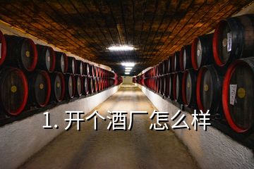 1. 開個酒廠怎么樣