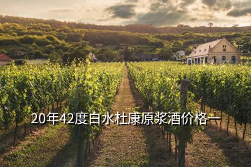 20年42度白水杜康原漿酒價格一