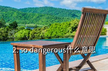 2. so dangerous什么意思