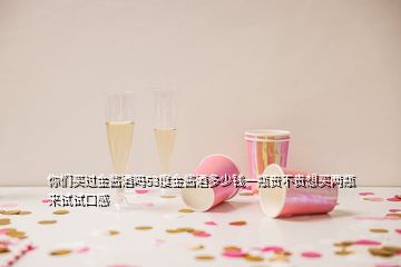 你們買過(guò)金醬酒嗎53度金醬酒多少錢一瓶貴不貴想買兩瓶來(lái)試試口感