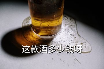 這款酒多少錢呀