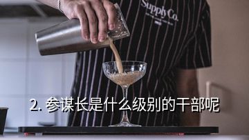 2. 參謀長是什么級別的干部呢