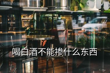 喝白酒不能摻什么東西