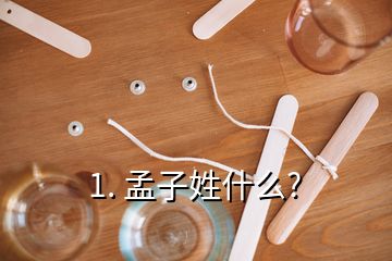 1. 孟子姓什么?