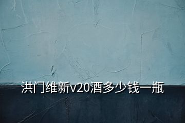 洪門維新v20酒多少錢一瓶