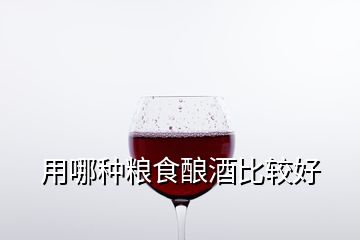 用哪種糧食釀酒比較好