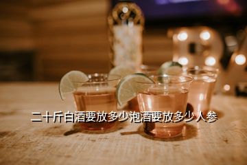 二十斤白酒要放多少泡酒要放多少人參