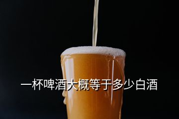 一杯啤酒大概等于多少白酒