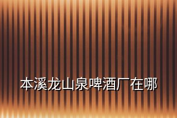 本溪龍山泉啤酒廠在哪